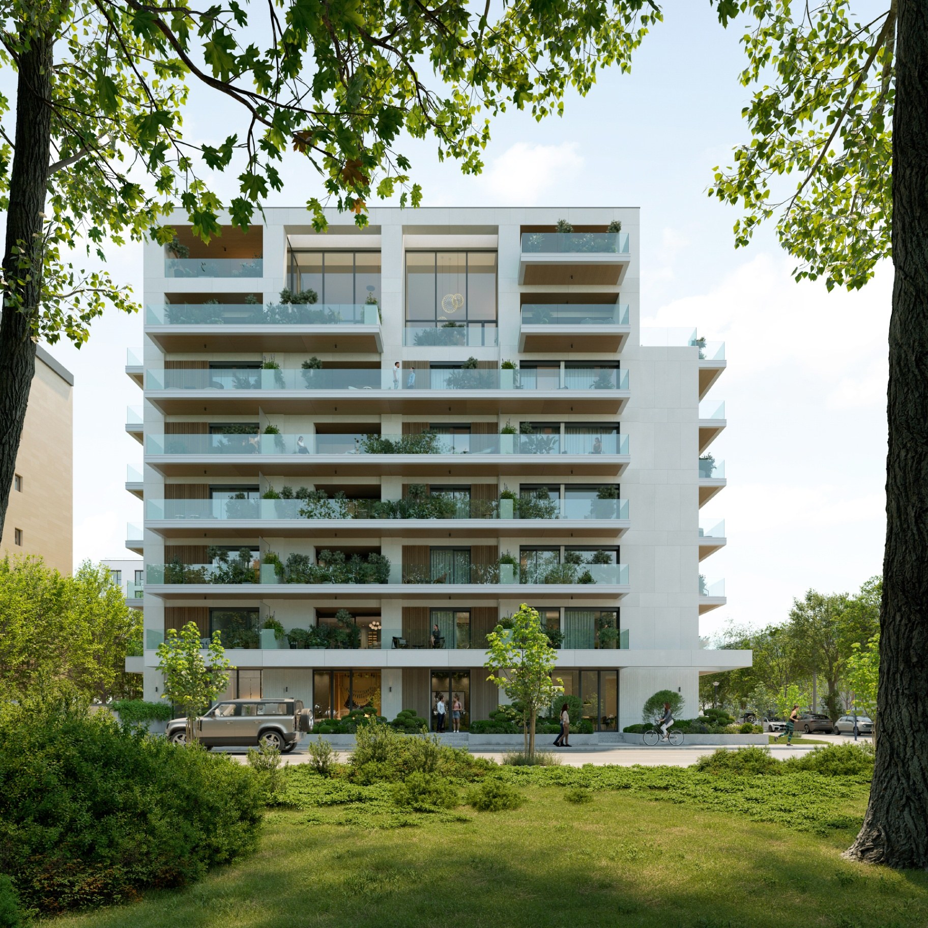 Architectural visualization of a residential building